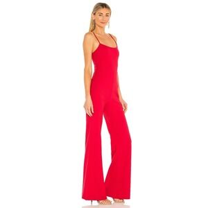 Lovers And Friends Lavinia Jumpsuit Red Classic Party Flare SMALL Spring Summer